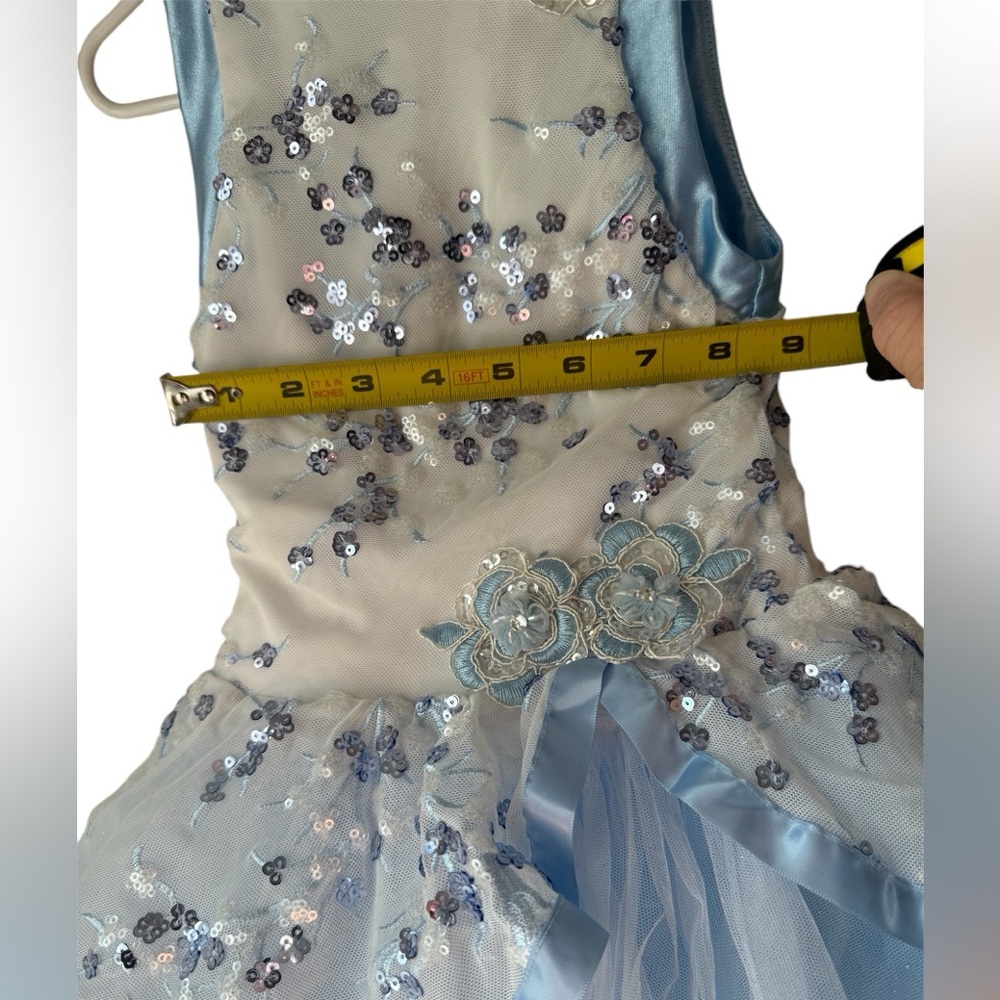 Weissman Blue and White Kids Dance Costume - Picture 7 of 9